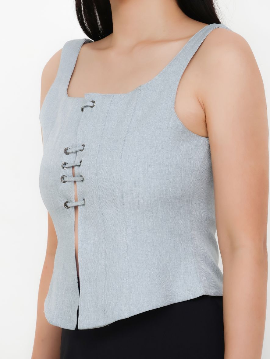 Jade Top in Sky (Powder Blue)