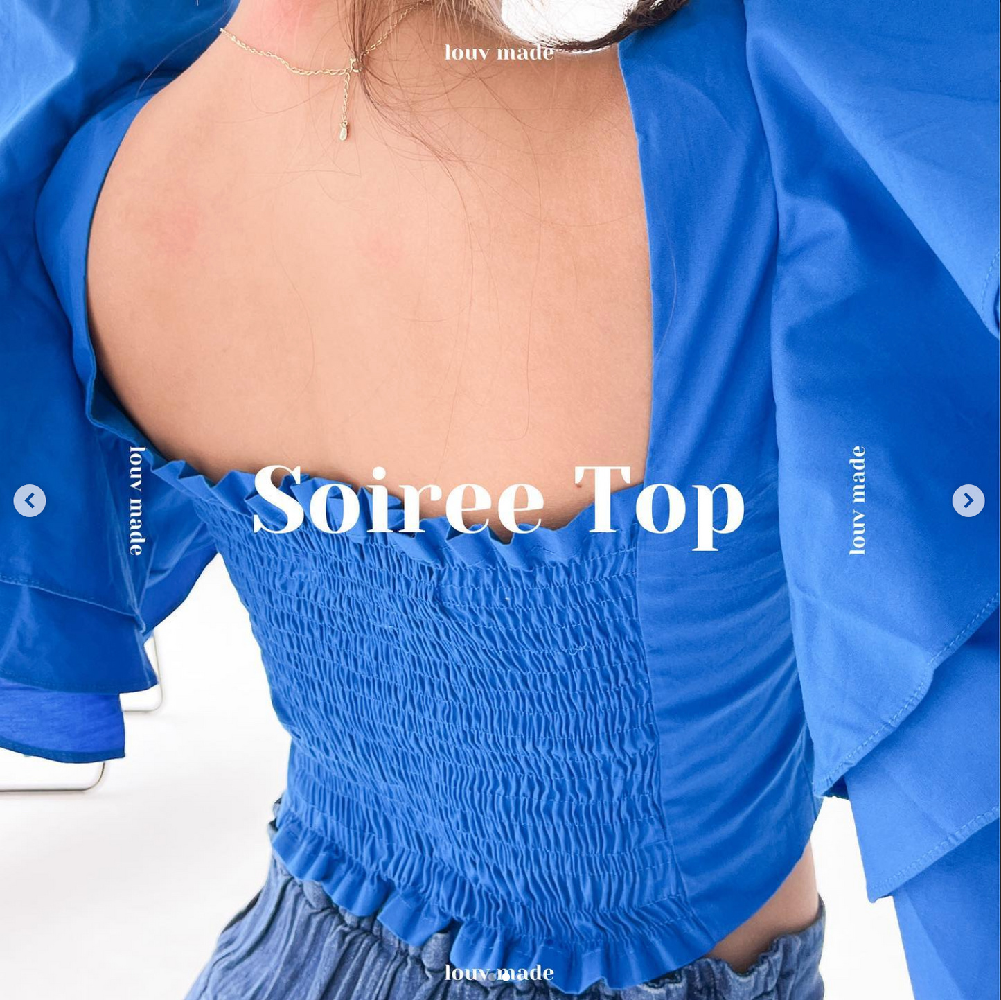 Soiree Top in Electric Blue