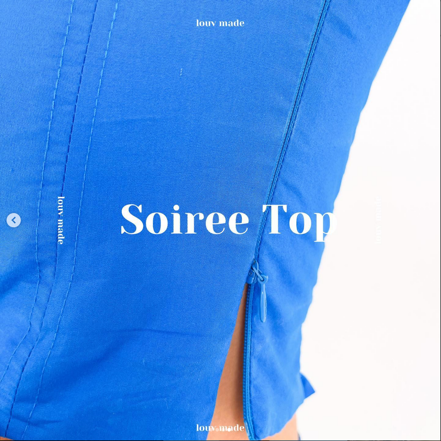 Soiree Top in Electric Blue