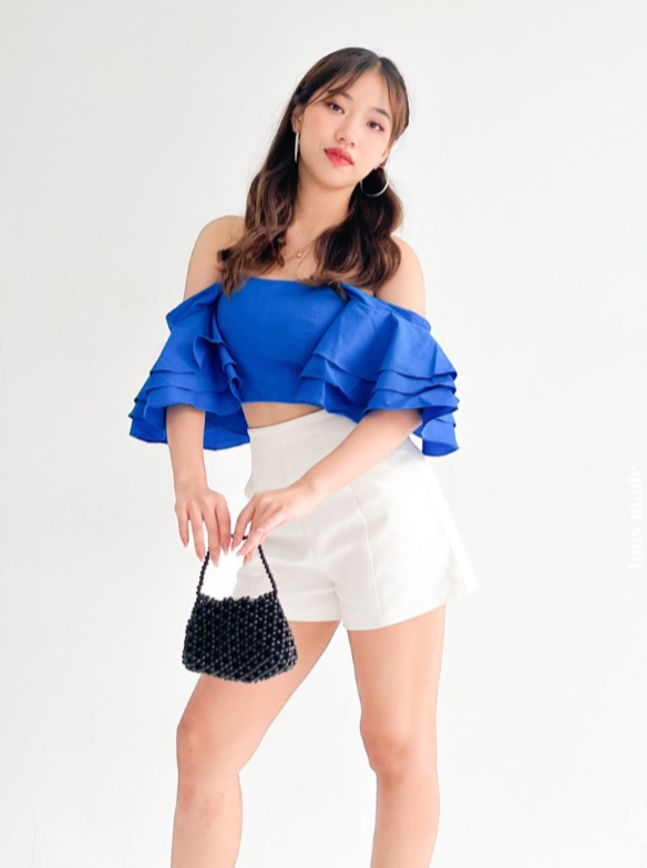 Soiree Top in Electric Blue