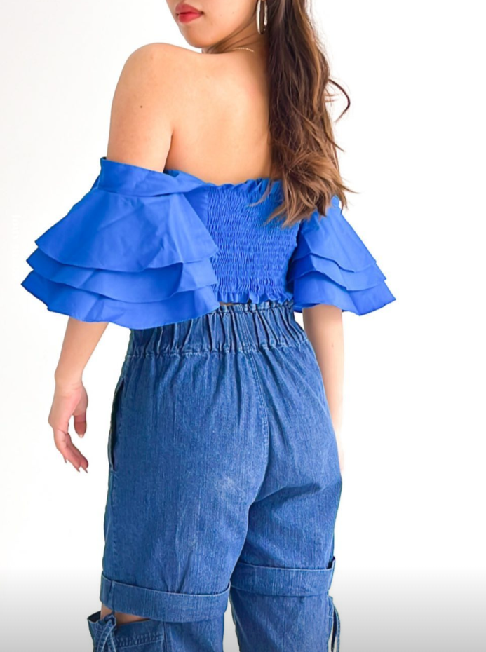 Soiree Top in Electric Blue